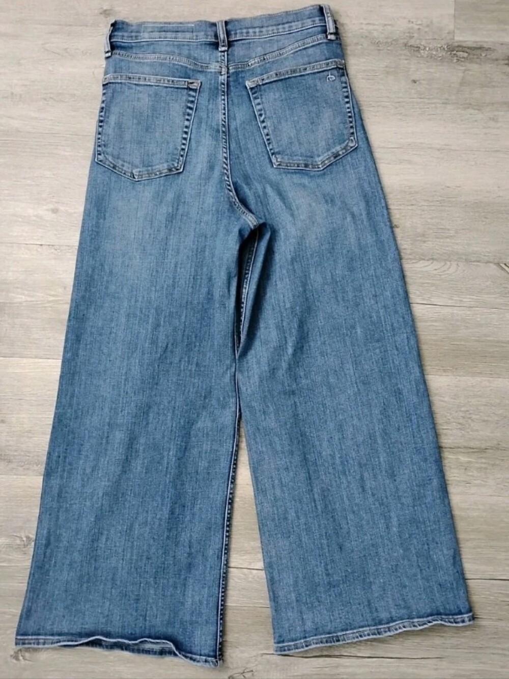 Rag & Bone New York Serena Crop Jeans Wide Leg Medium Stretch Size 28 Women's - Picture 4 of 12